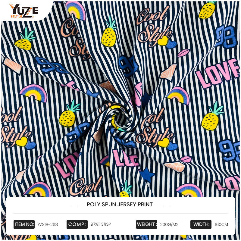 YZS18-268 Poly Spun Jersey Print