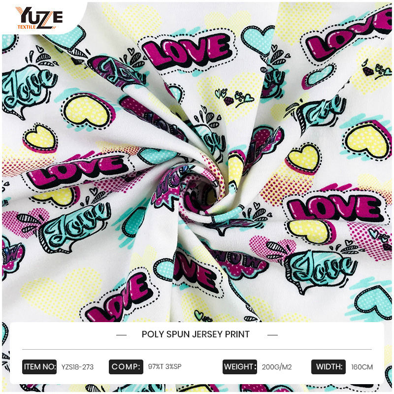 YZS18-273 Poly Spun Jersey Print