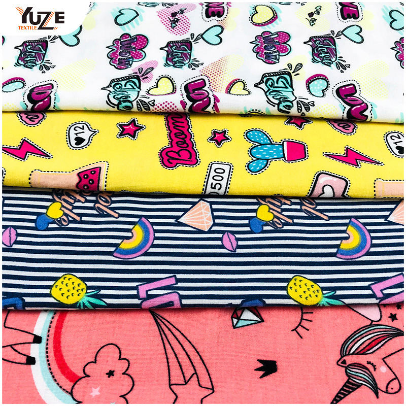 YZS18-278 폴리 스펀 저지 스판덱스 프린트