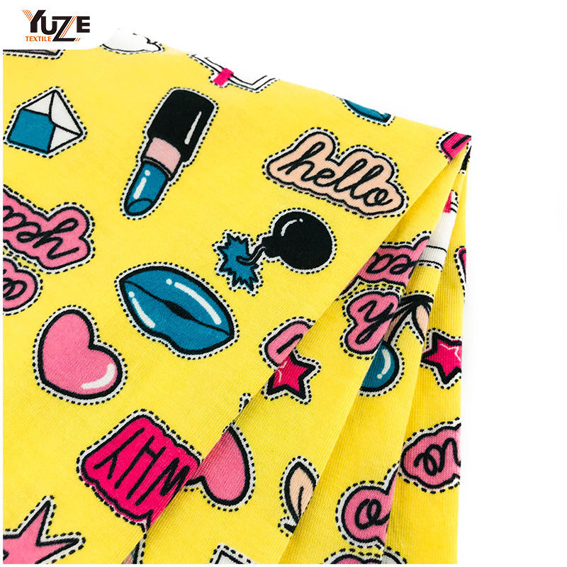 YZS18-278 폴리 스펀 저지 스판덱스 프린트