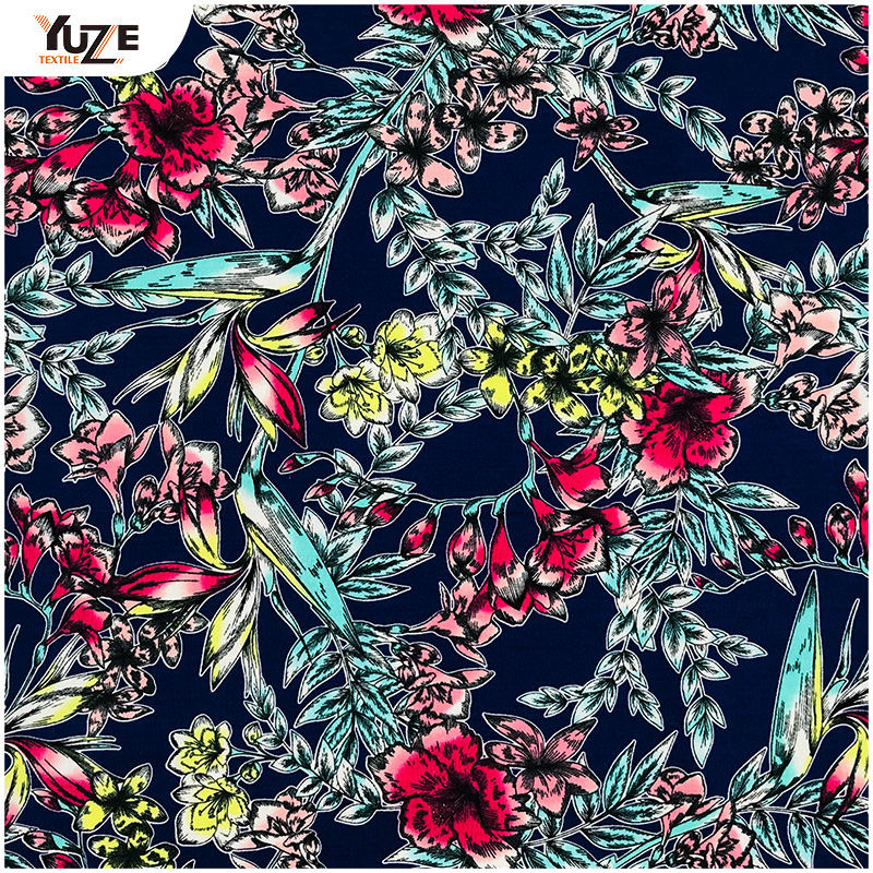 YZS18-417 폴리 스펀 저지 스판덱스 프린트