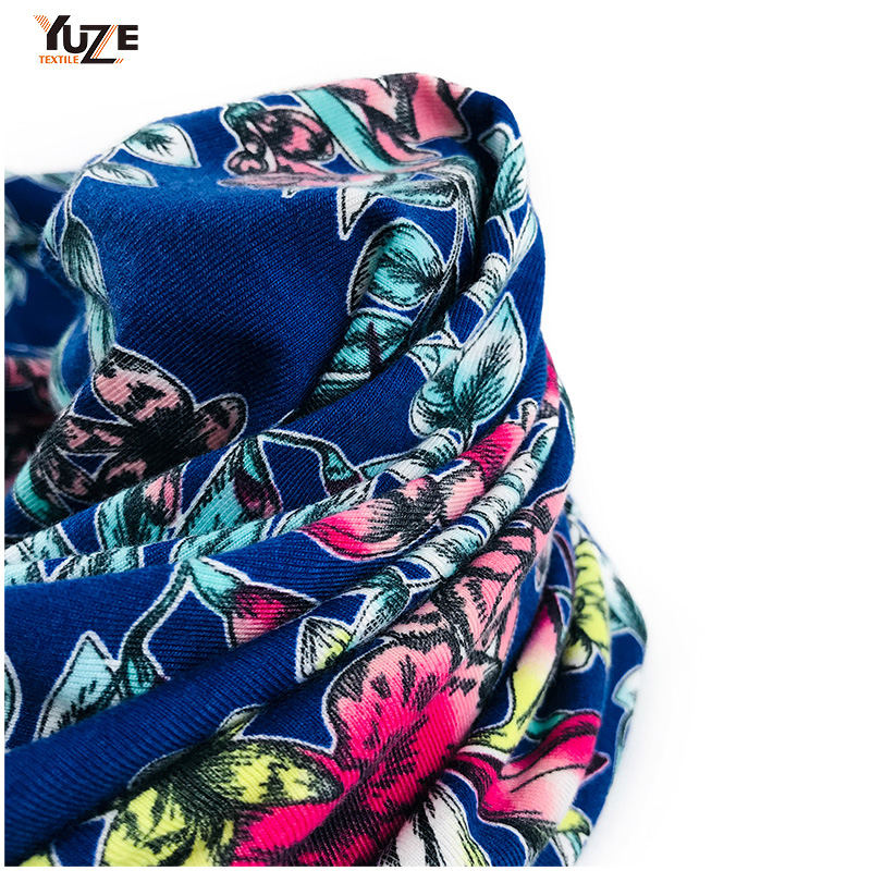 YZS18-417 폴리 스펀 저지 스판덱스 프린트