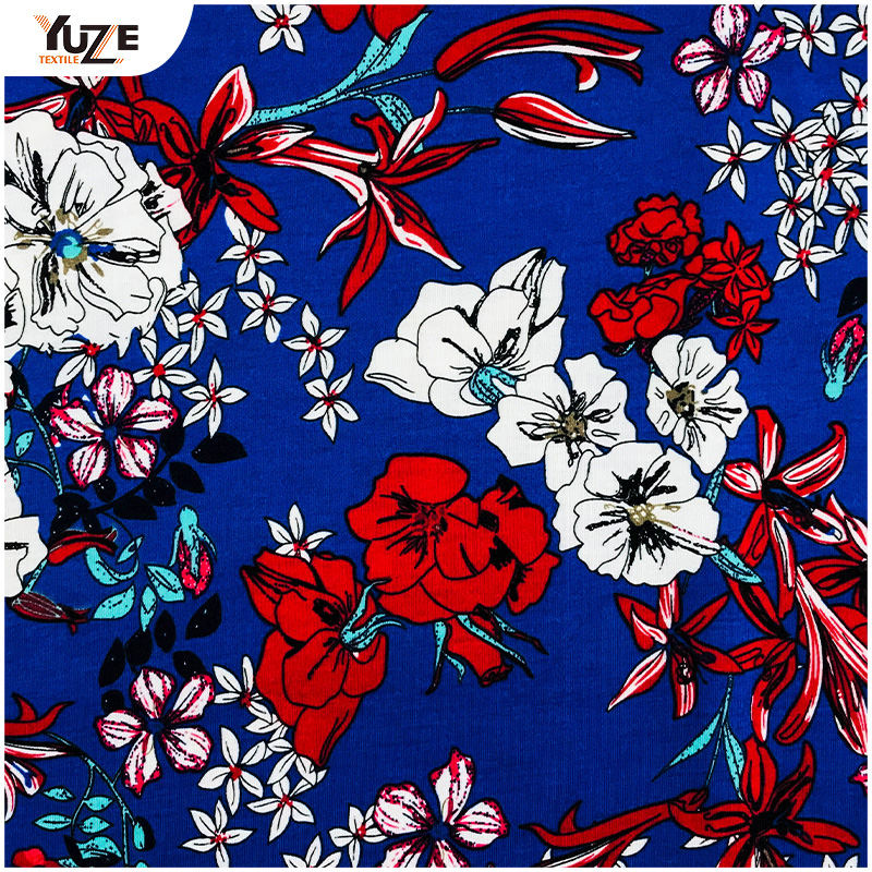 YZS18-539 폴리 스펀 저지 스판덱스 프린트