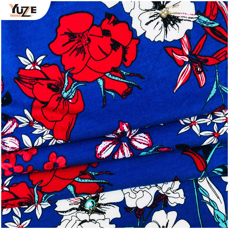 YZS18-539 폴리 스펀 저지 스판덱스 프린트