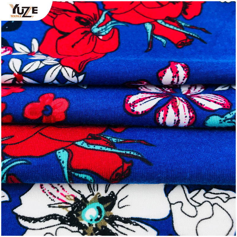 YZS18-539 폴리 스펀 저지 스판덱스 프린트