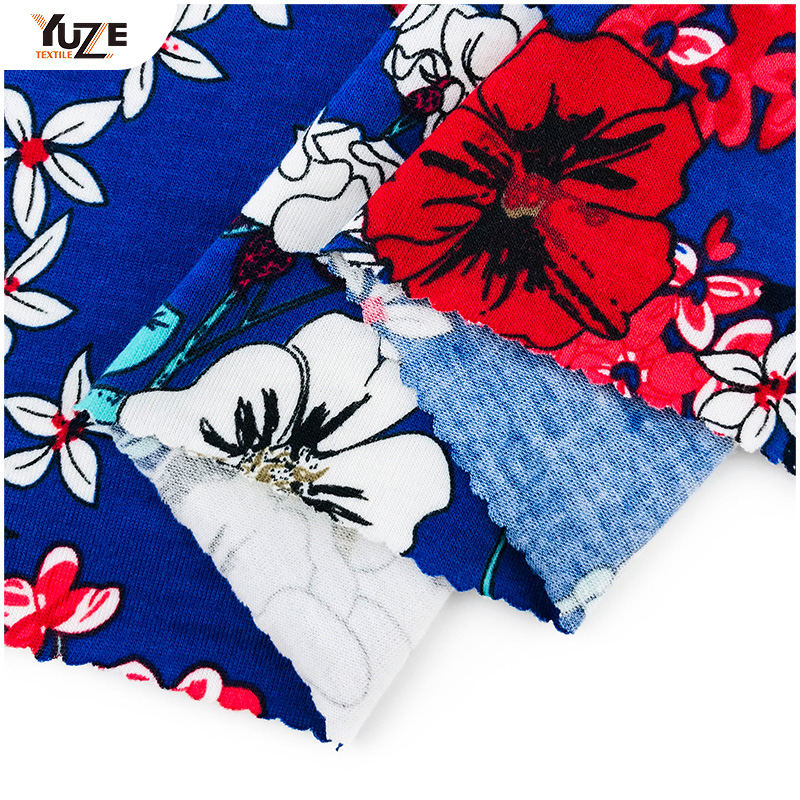 YZS18-539 폴리 스펀 저지 스판덱스 프린트