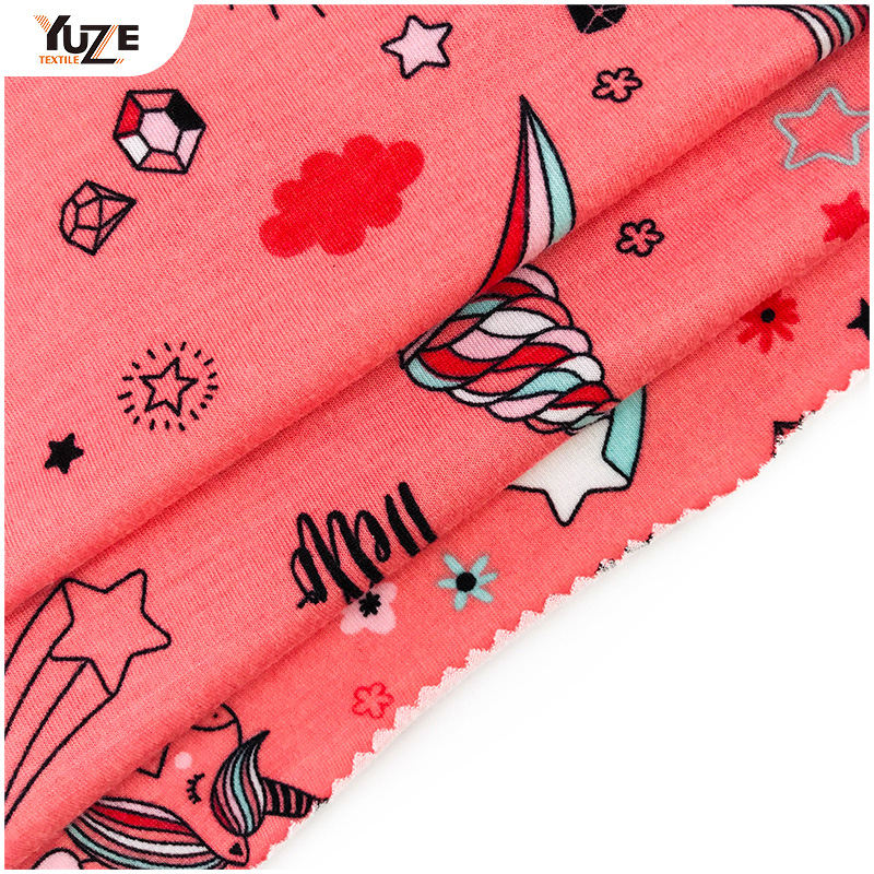 YZS18-775 폴리 스펀 저지 스판덱스 프린트