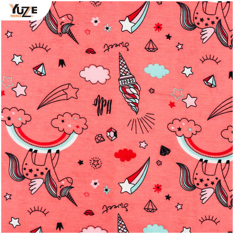 YZS18-775 폴리 스펀 저지 스판덱스 프린트