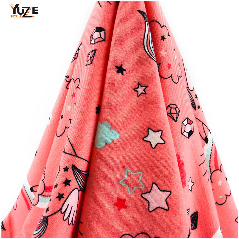 YZS18-775 폴리 스펀 저지 스판덱스 프린트