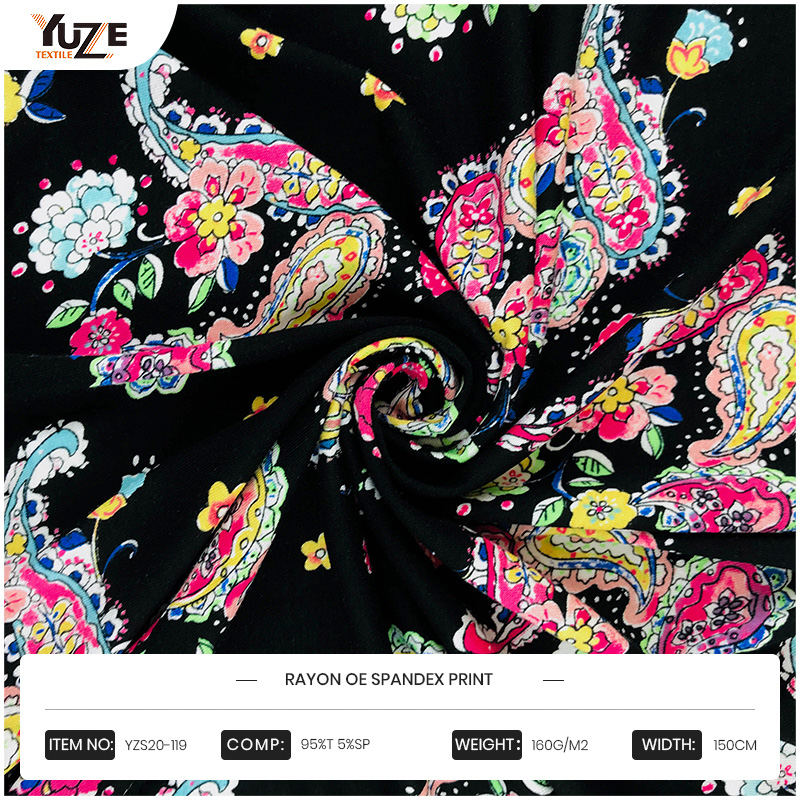 YZS20-119 RAYON OE 스판덱스 프린트