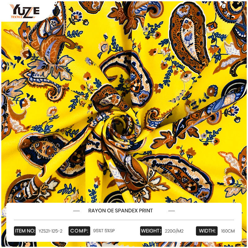 YZS21-125-2 RAYON OE 스판덱스 프린트