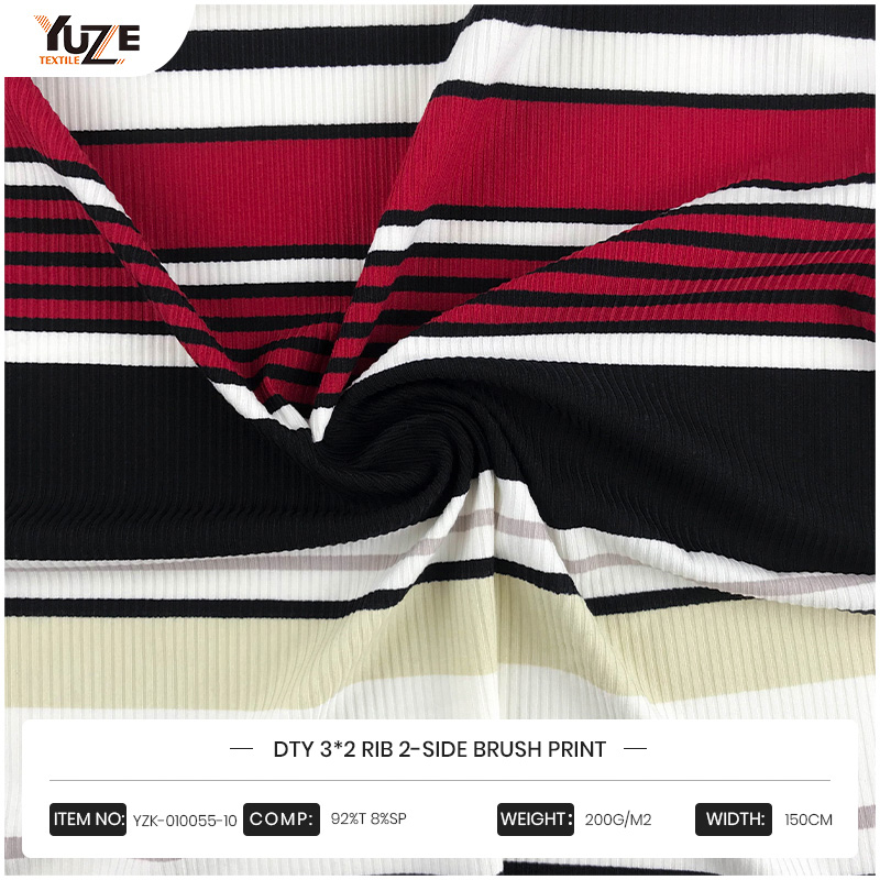 Shaoxing Yuze Textile Co., Ltd 's YZK-010055-10 직물의 인쇄 과정