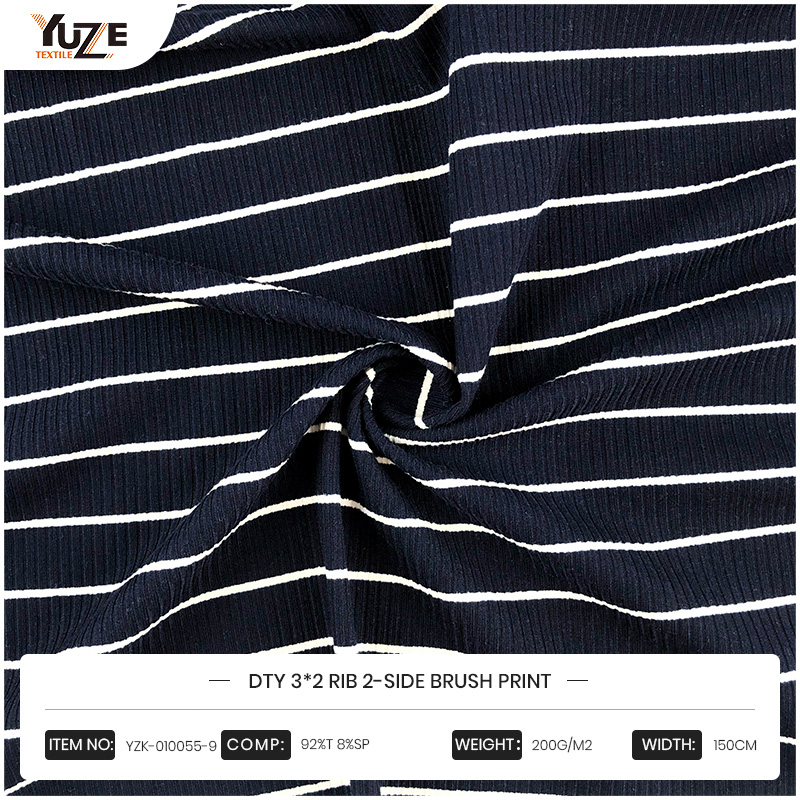 YZK-010055-9 DTY 3*2 리브 2면 브러시 프린트
