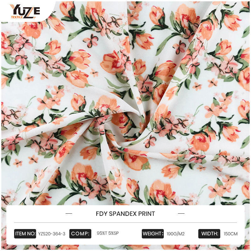 YZS20-364-3 FDY 스판덱스 프린트