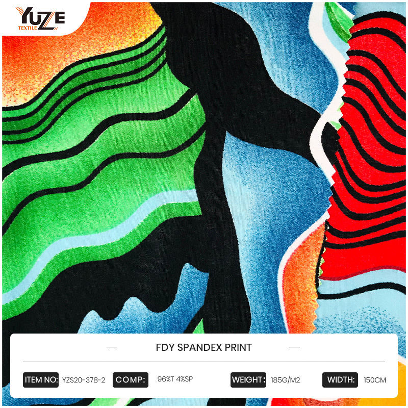 YZS20-378-2 FDY 스판덱스 프린트