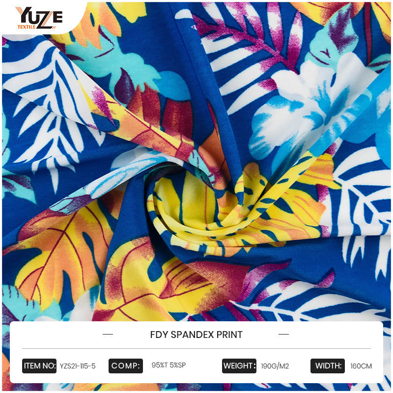 YZS21-115-5 FDY 스판덱스 프린트