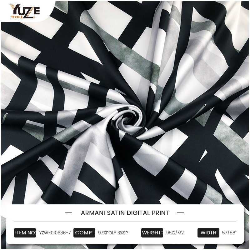 YZW-010636-7 ARMANI SATIN 디지털 프린트