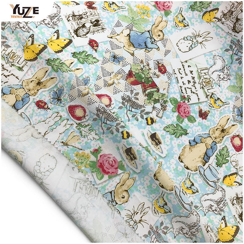 YZW-020612-10 Rayon Poplin 디지털 인쇄