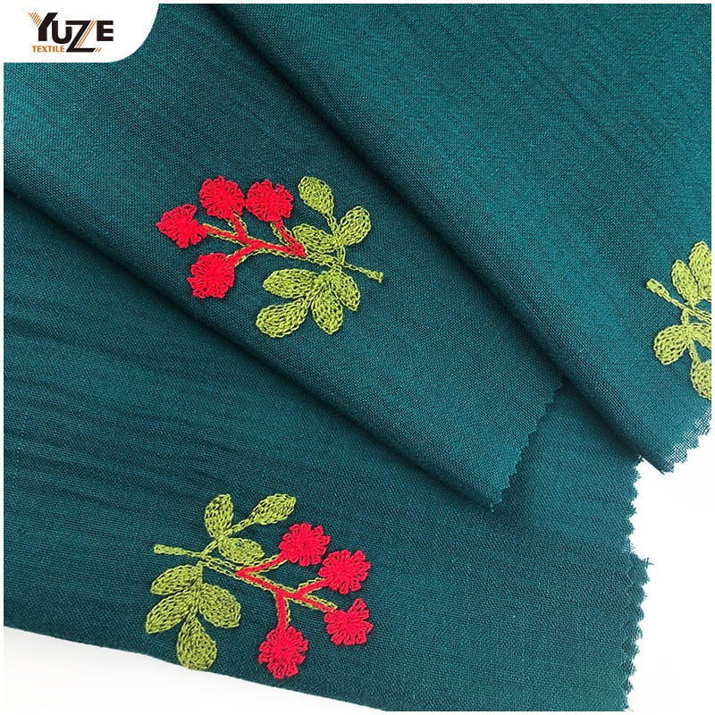 YZW-030066 온화한 리넨 에어 제트 자수