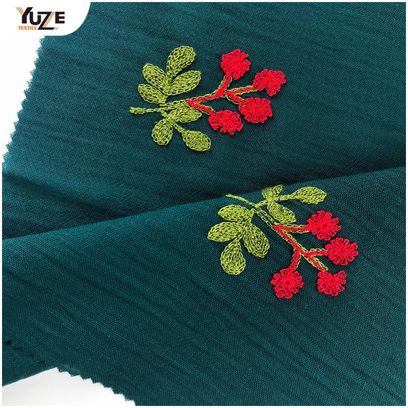 YZW-030066 온화한 리넨 에어 제트 자수